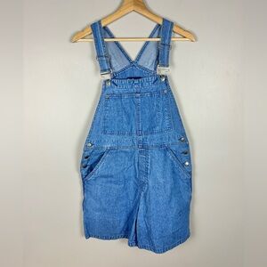 VINTAGE Y2K Denim Overall Shorts Small Relaxed Fit Farm 90s Grunge Cottagecore